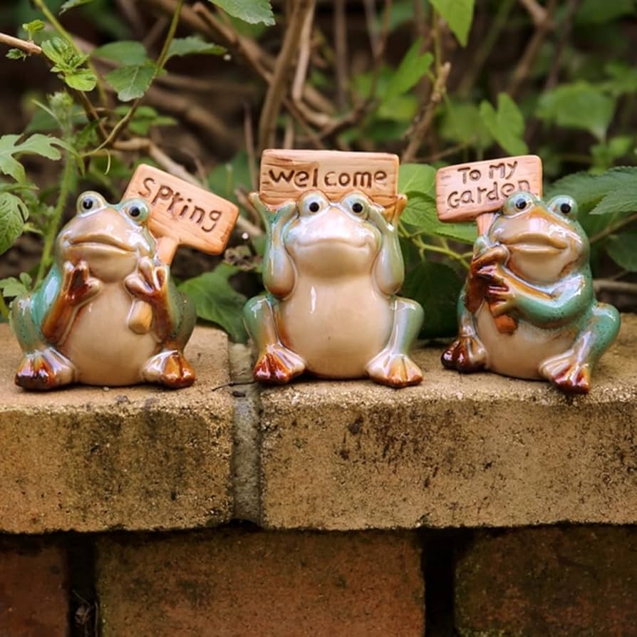 Amazon.co.jp: カエル 置物 セラミック 風水グッズ カエル置物